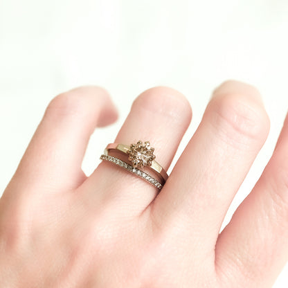 Champagne Diamond Soirée Ring
