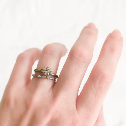 Champagne Pavé Diamond Soirée Ring