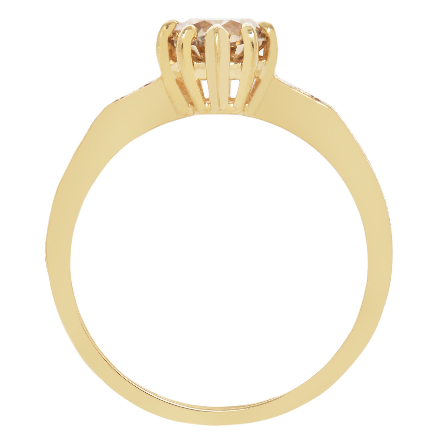 Champagne Pavé Diamond Soirée Ring