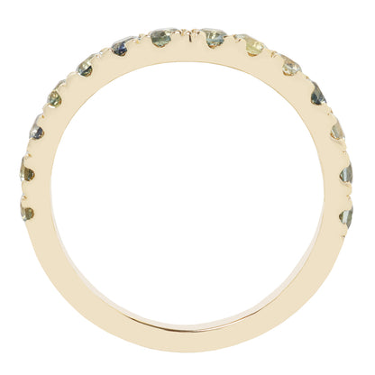 Watercolor Green Sapphire Wishbone Band