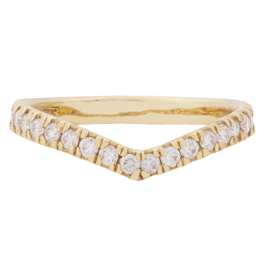 Wishbone Half Eternity Band