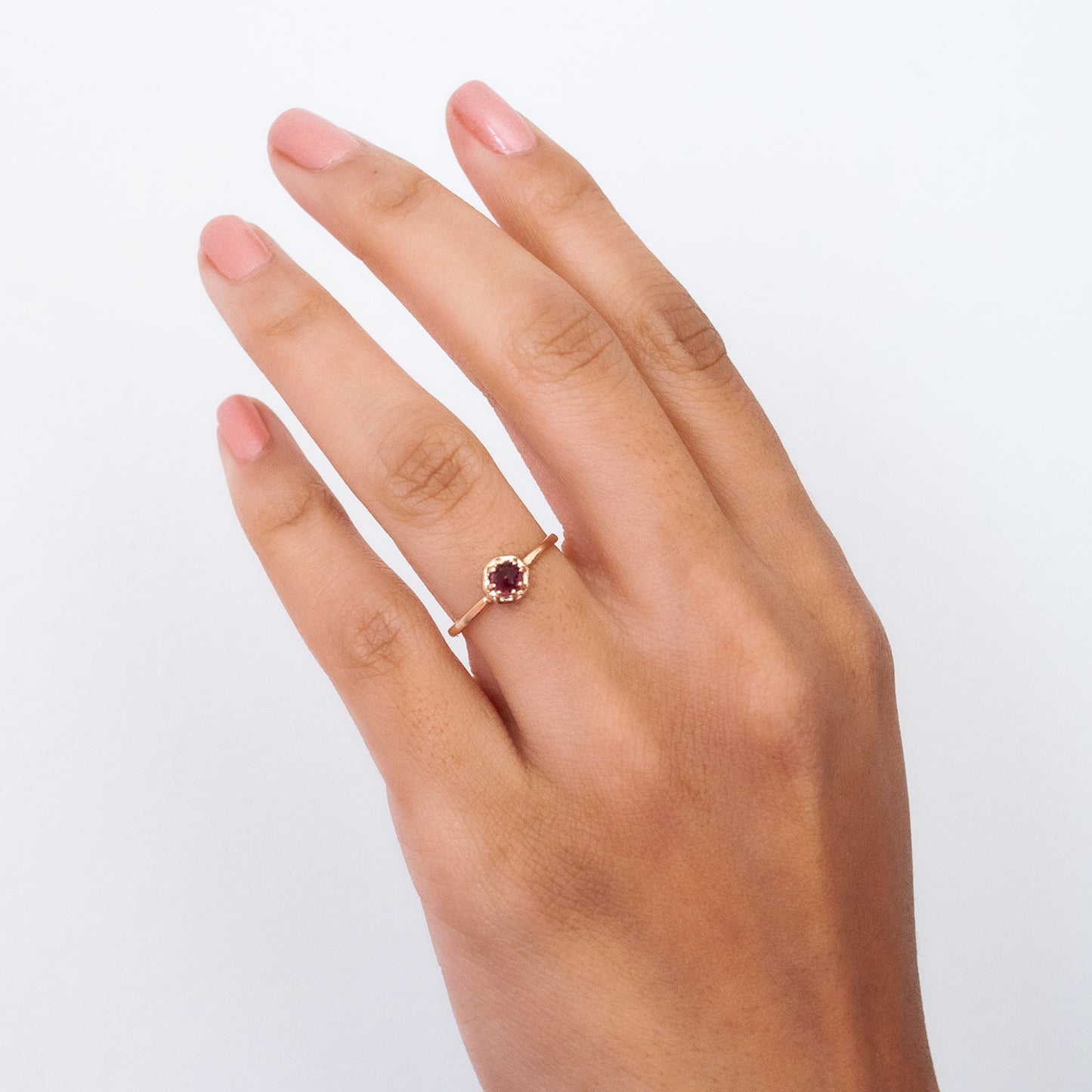 Tiny Garnet Ring