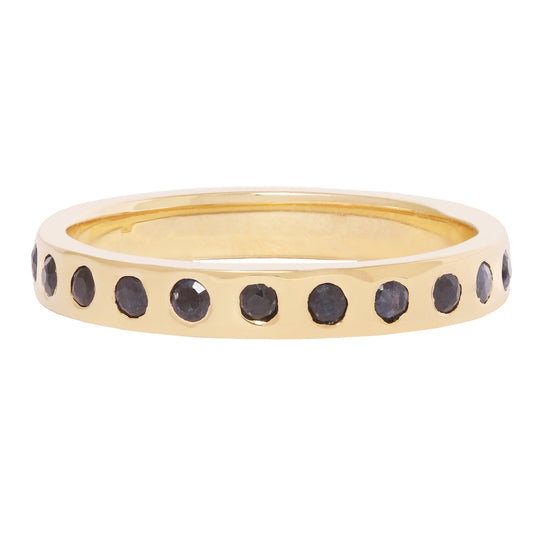 Dark Blue Sapphire Eternity Band