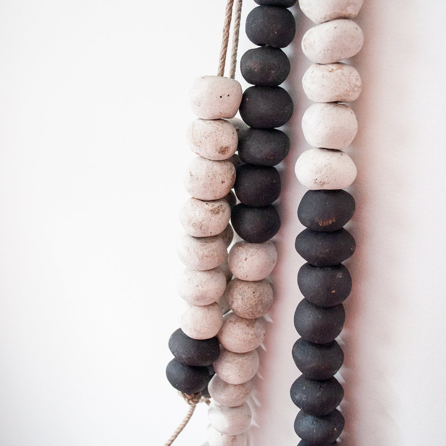 Small Black & White Press Bead Garland