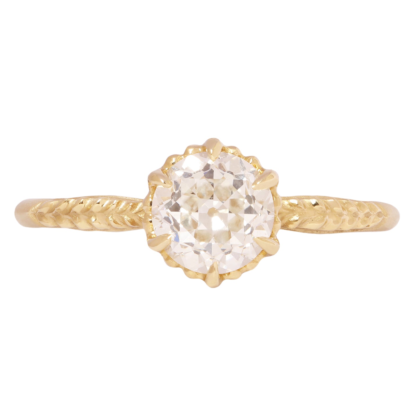 Old Euro Diamond Evergreen Solitaire