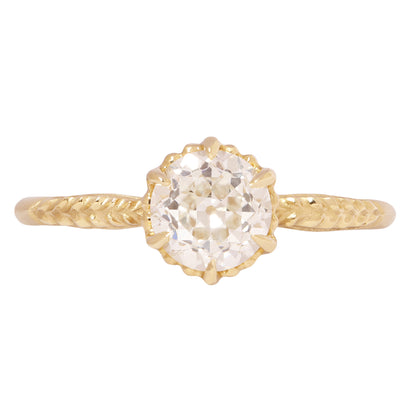 Old Euro Diamond Evergreen Solitaire