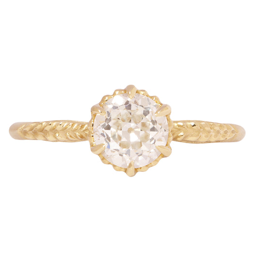 Old Euro Diamond Evergreen Solitaire