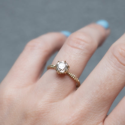 Old Euro Diamond Evergreen Solitaire