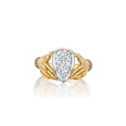 Adorned Hands Pear Shape Diamond Ring
