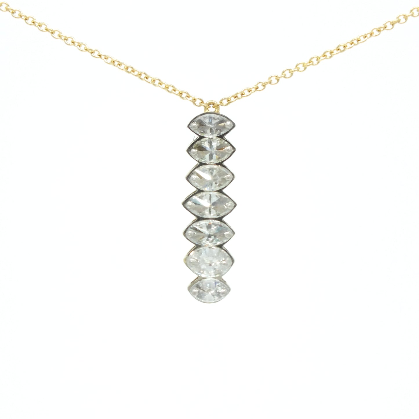 Marquise Diamond Pin-Set Necklace