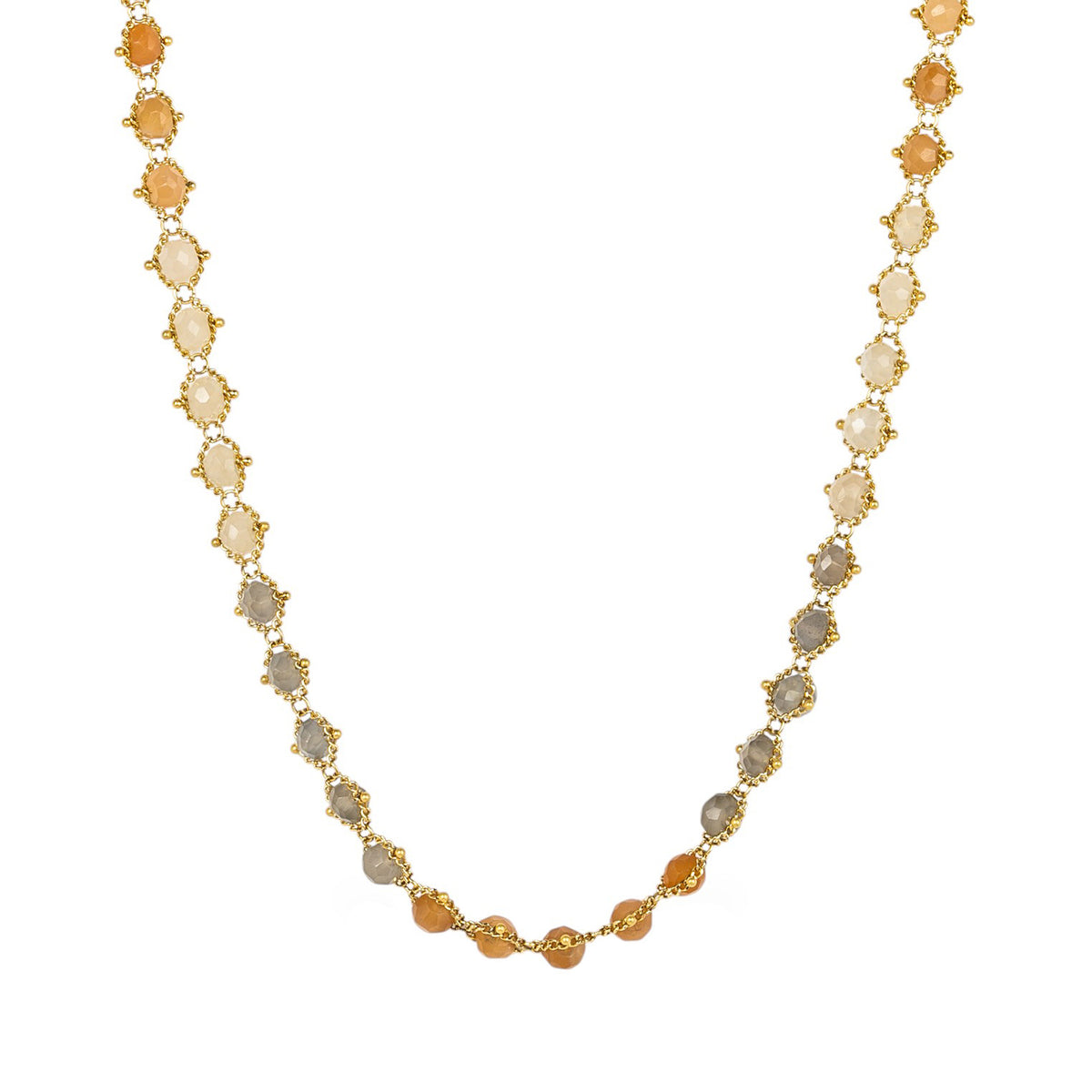 Moonstone Dusk Woven Necklace