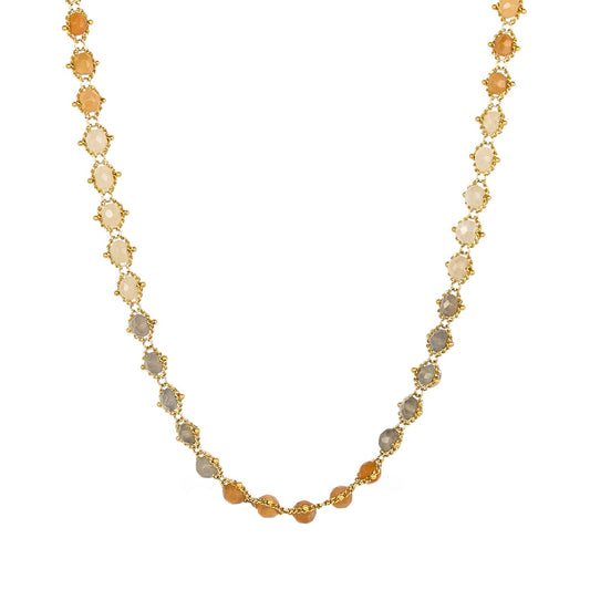 Moonstone Dusk Woven Necklace