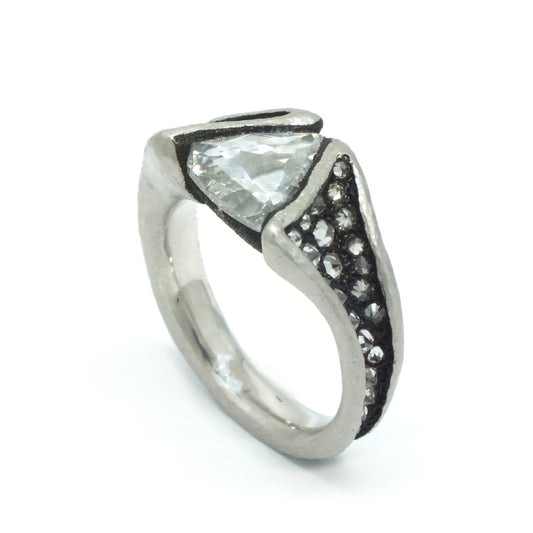 Midnight Trillion Diamond Ring