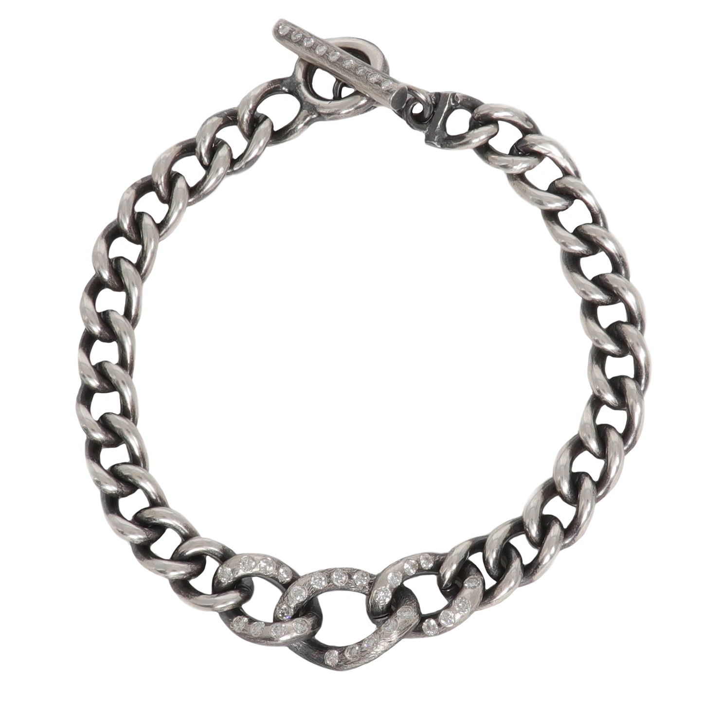Diamond Trio Curb Link Bracelet