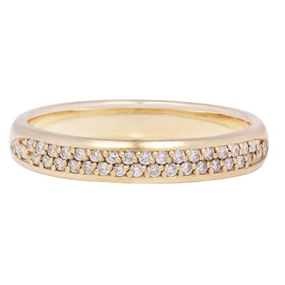 Double Row Half Eternity Band