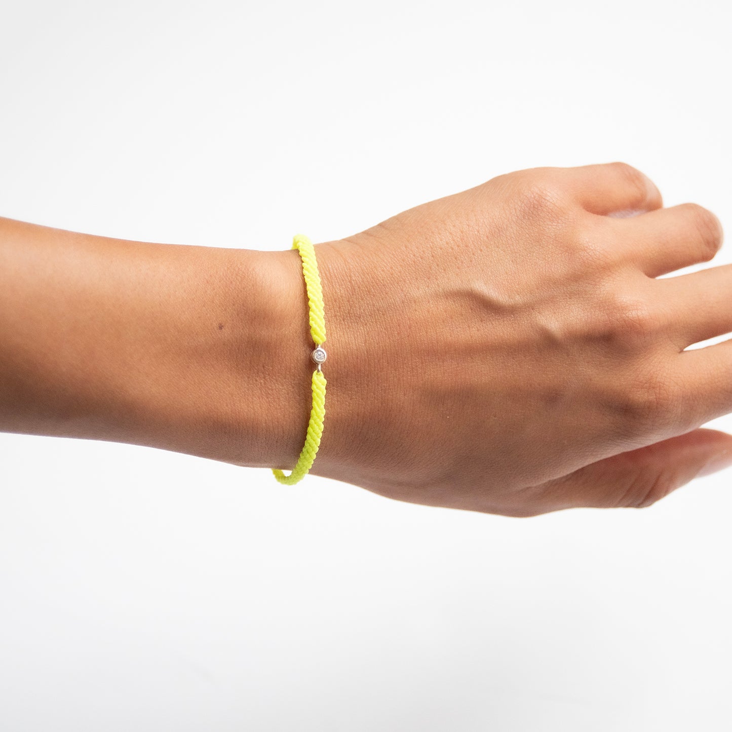 Neon Yellow Diamond Friendship Bracelet