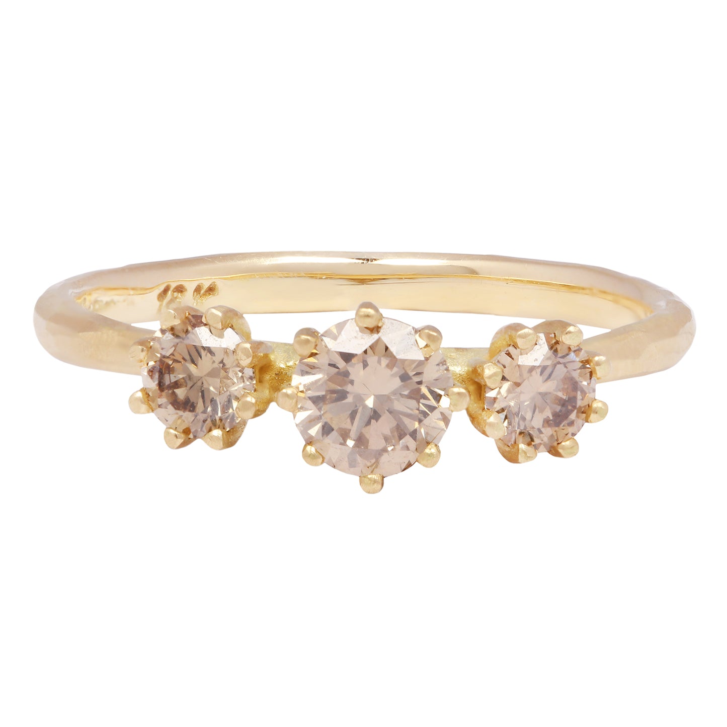 Triple Brown Diamond Blooming Ring