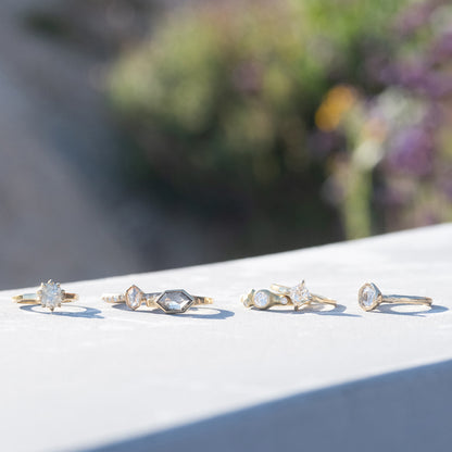 Solar Diamond Mirage Ring