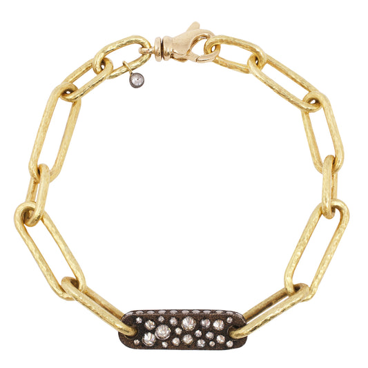 Diamond Noir Link Bracelet