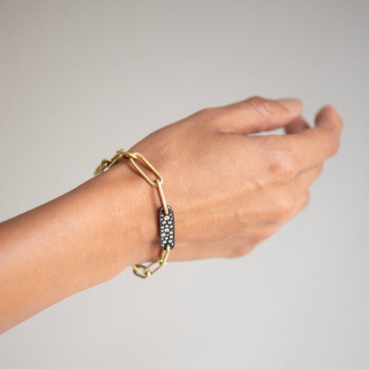 Diamond Noir Link Bracelet