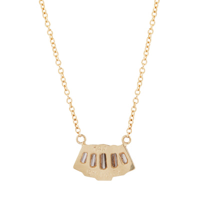 Baguette Beam Diamond Necklace