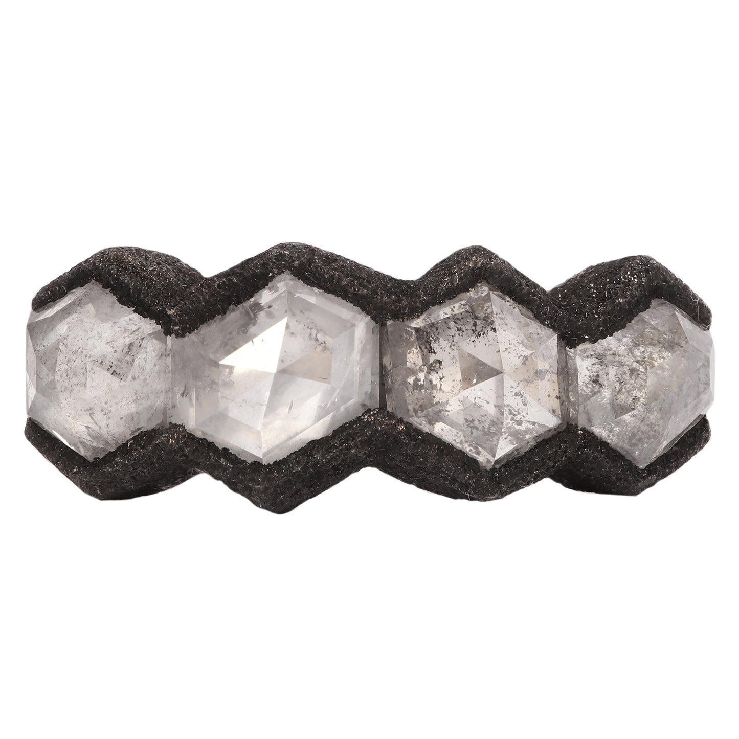 Celestial Hex Diamond Ring