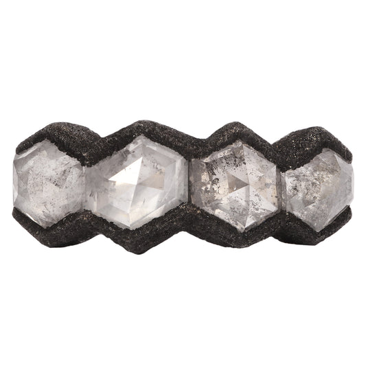 Celestial Hex Diamond Ring
