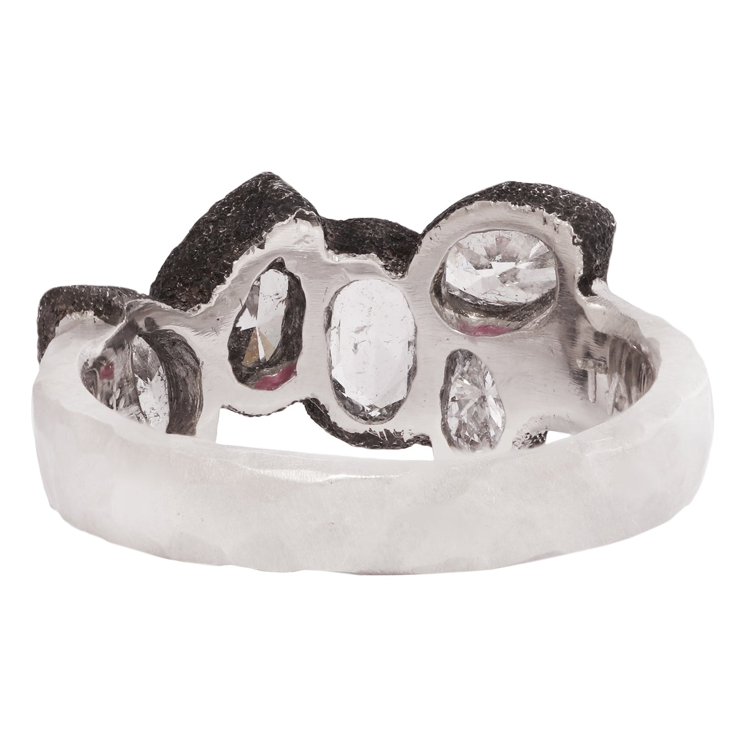 Icy Diamond Cluster Ring