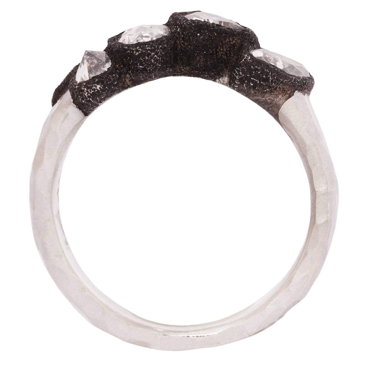 Icy Diamond Cluster Ring