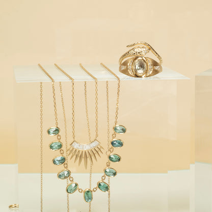Rising Sun Diamond Necklace