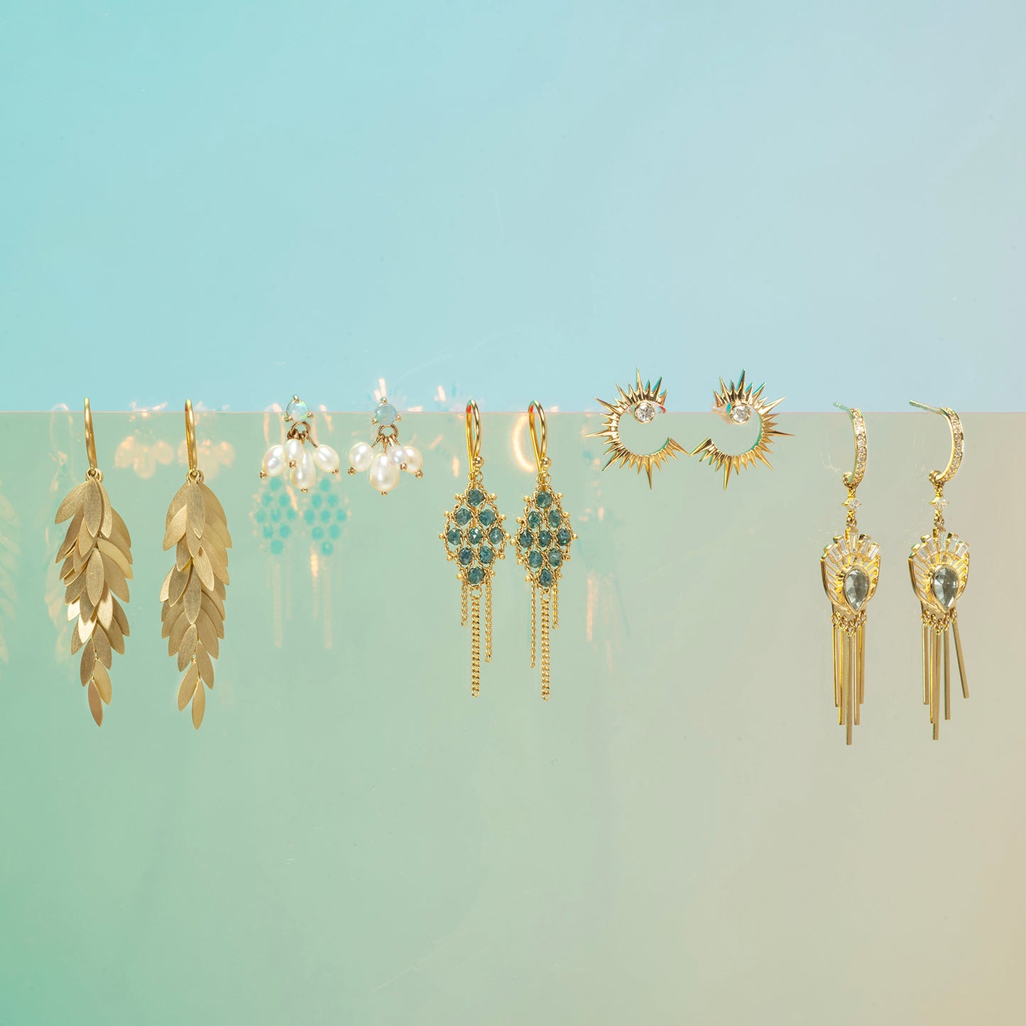 Opal and Pearl Cloudburst Earrings