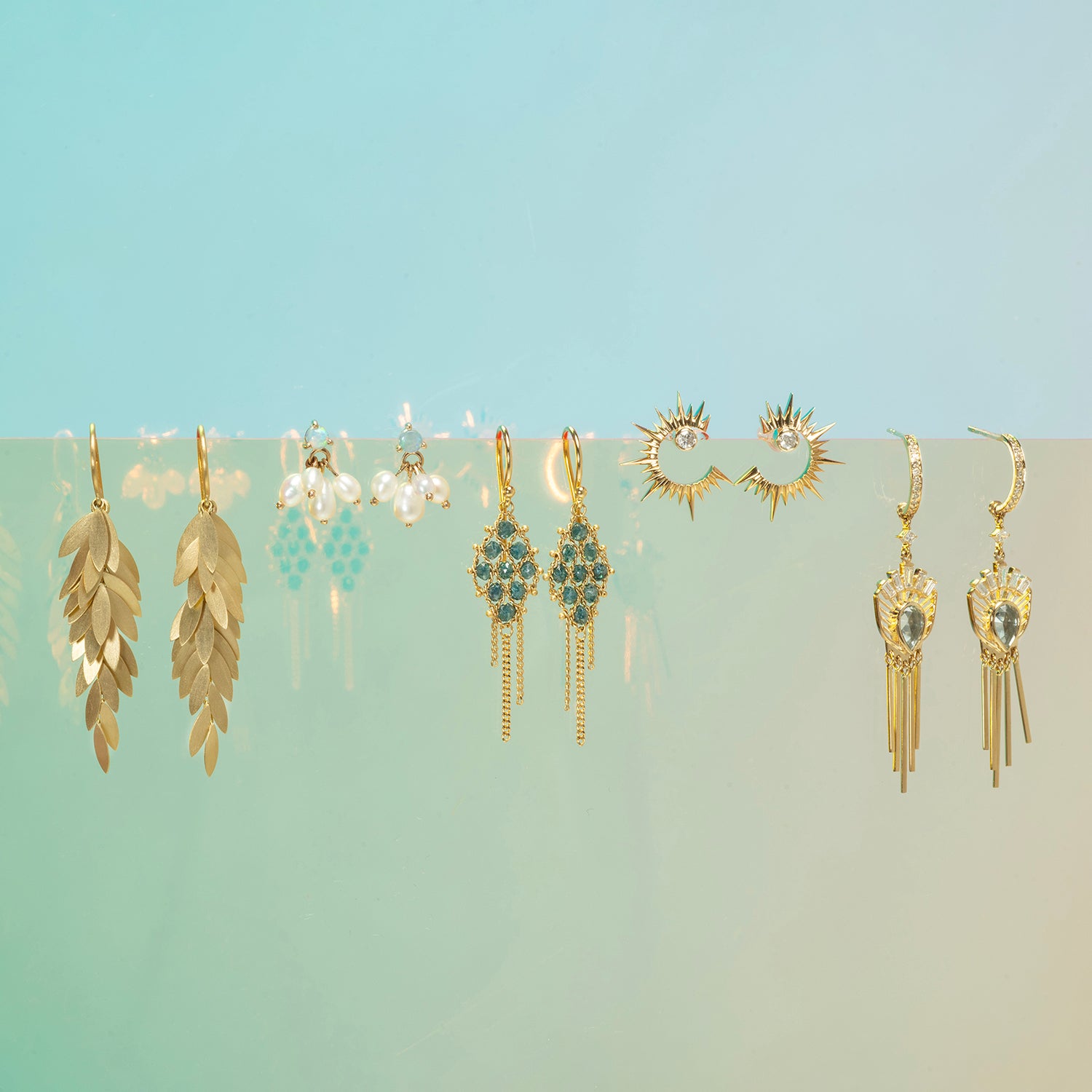 Opal and Pearl Cloudburst Earrings