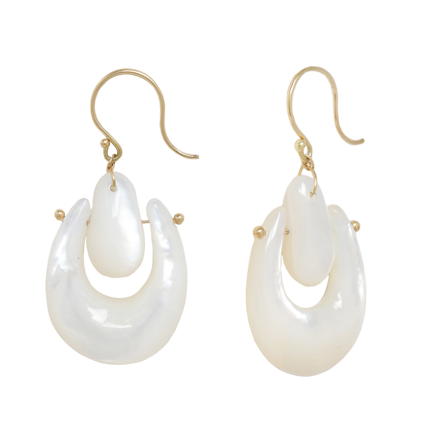 Small Mother of Pearl O'Keefe Earrings