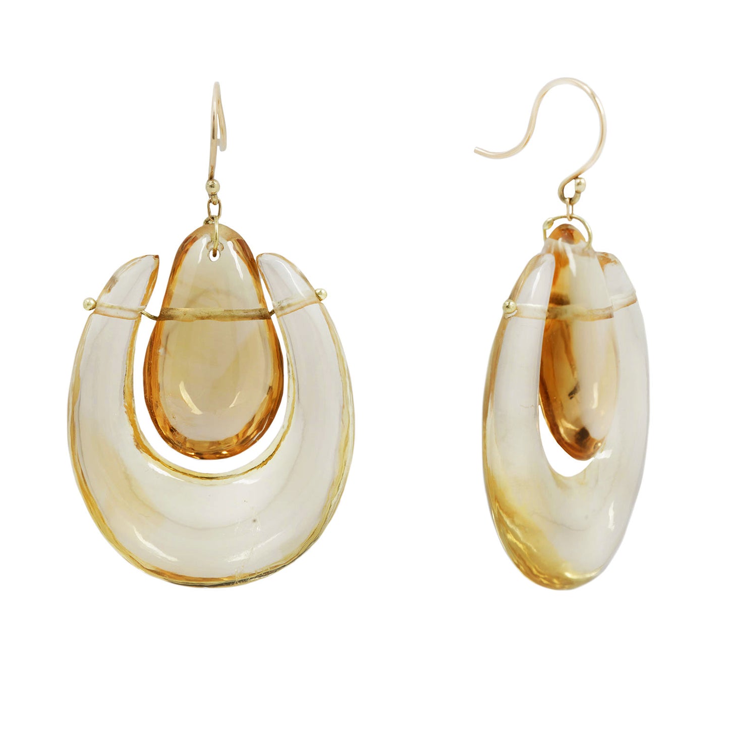 Large Citrine O'Keefe Earrings