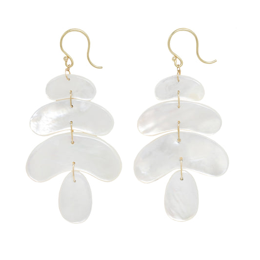 Small Mother of Pearl Totem Earrings