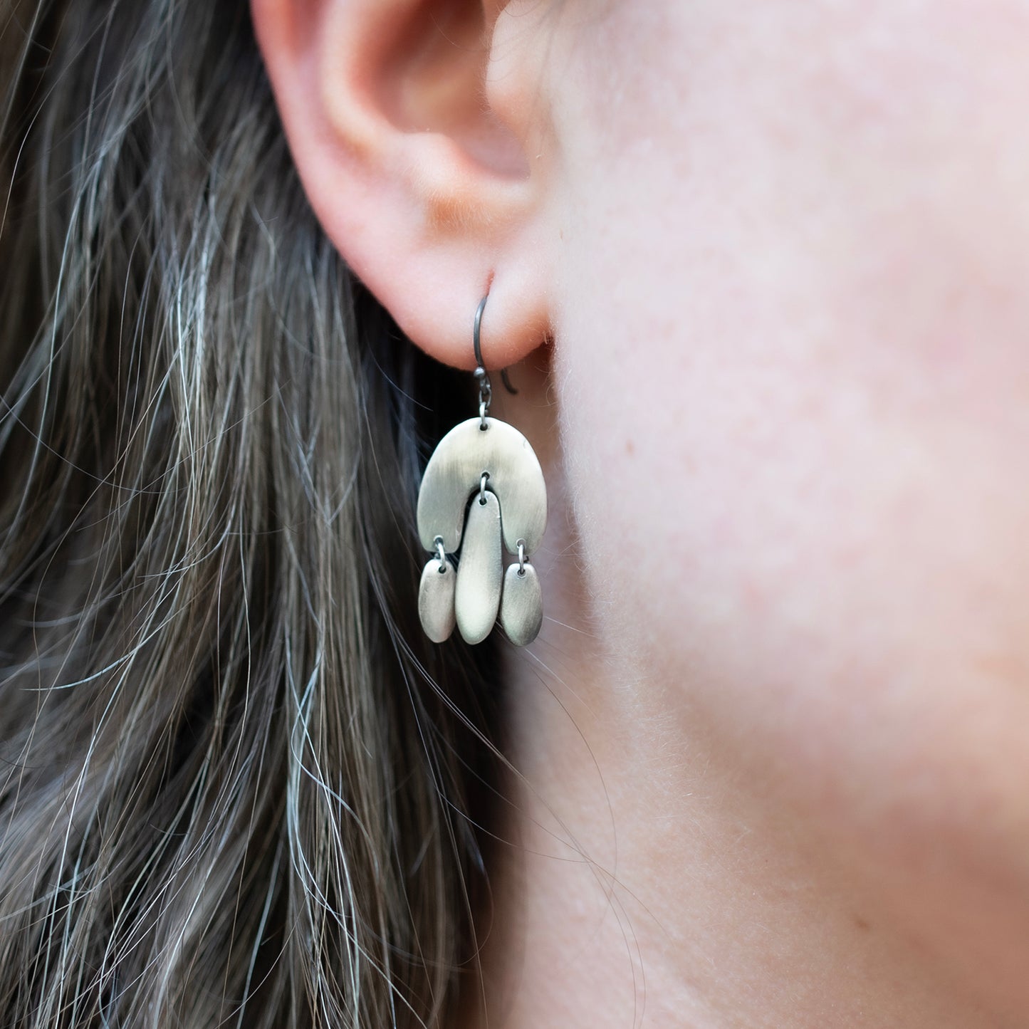 Mini Silver Chandelier Earrings