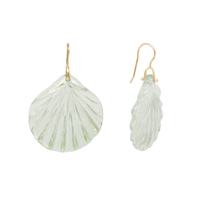 Green Amethyst Stone Fan Earring