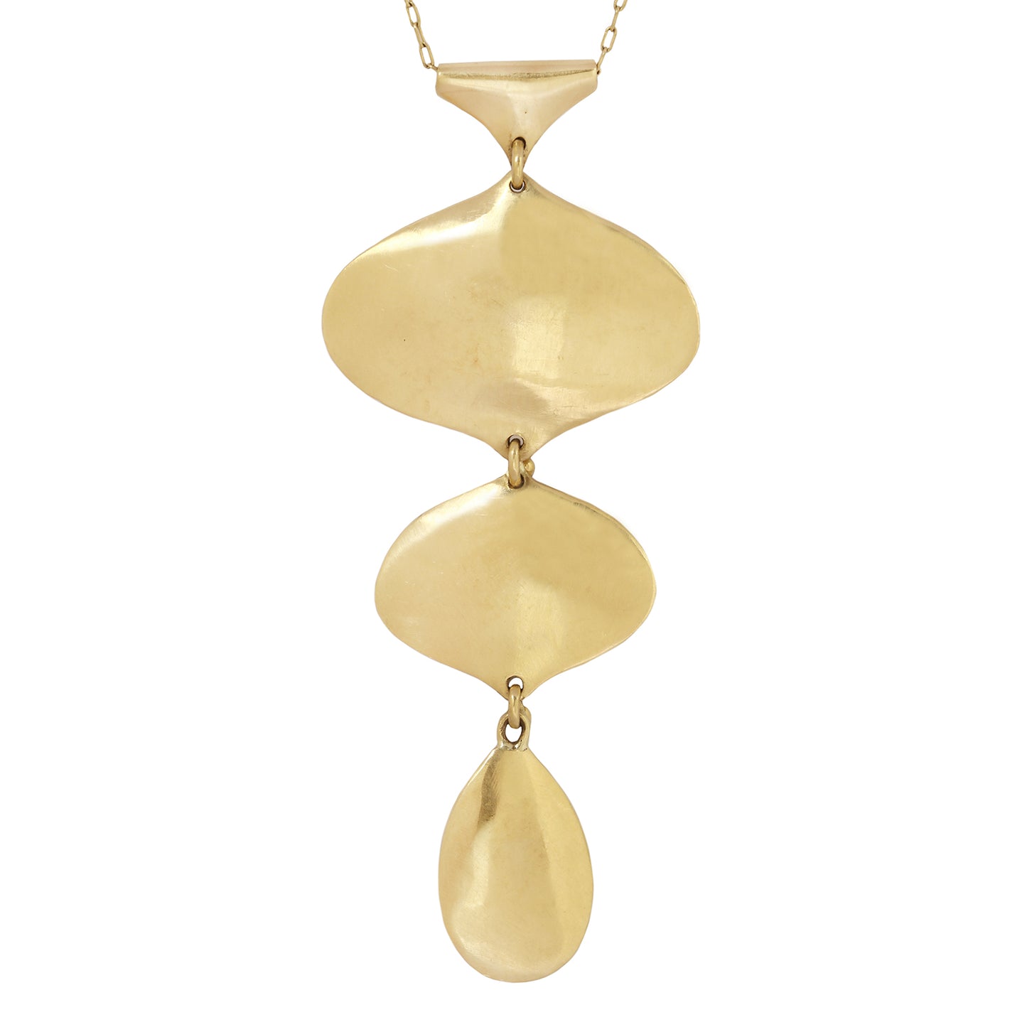 Moss Aqua Three Drop Bead Necklace