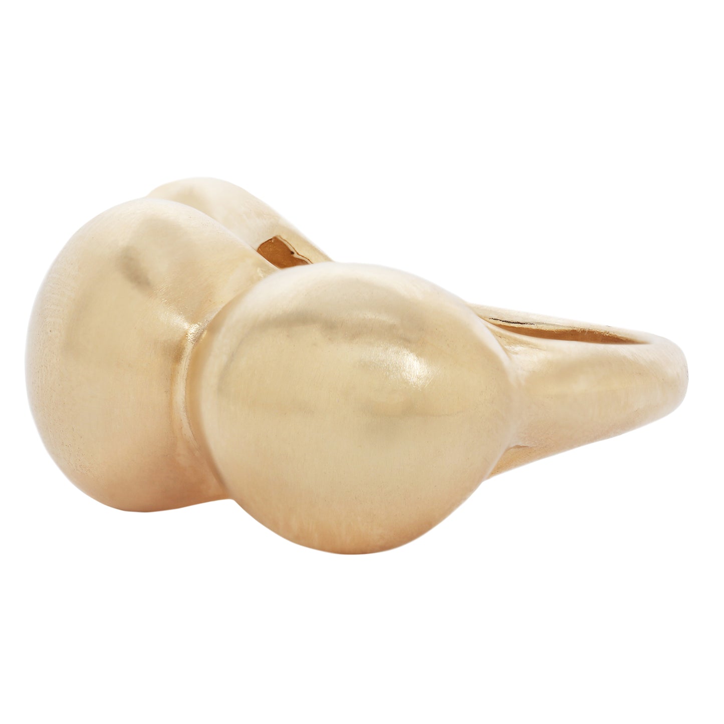 Gold Three Peony Buds Ring