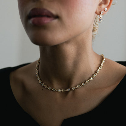 X Old Cut Diamond Choker Necklace