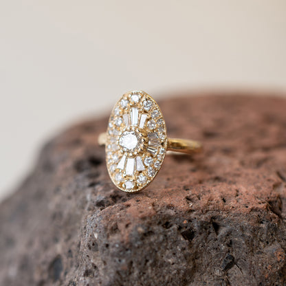 X Oval Scatter Legacy Cocktail Ring