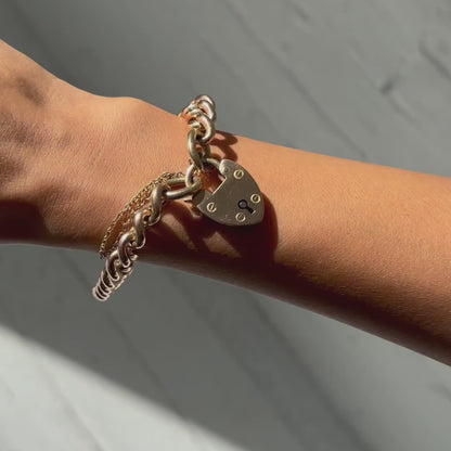 Gold Love Locket Heart Bracelet