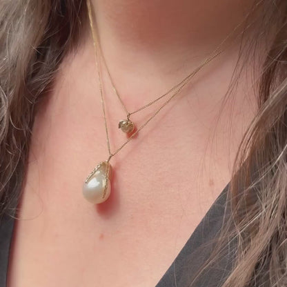 Gold Akoya Pearl Necklace