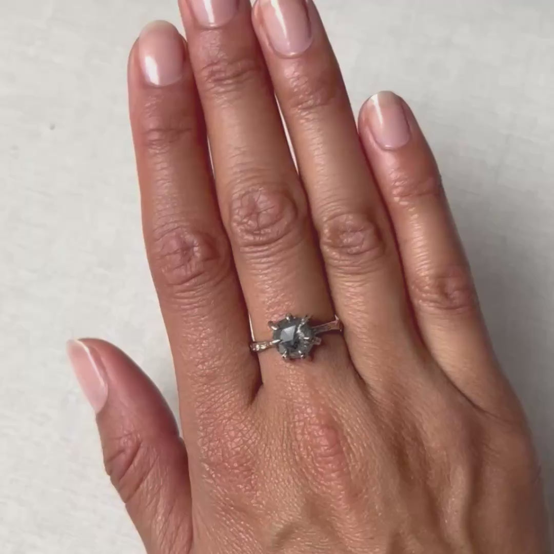 Midnight Diamond Stingray Claw Ring