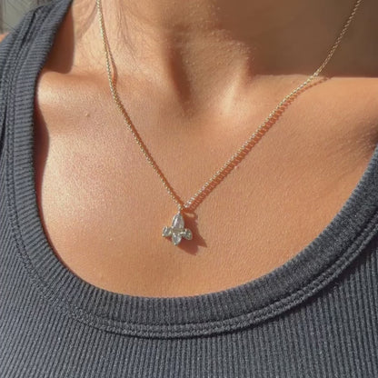Diamond Lotus Necklace