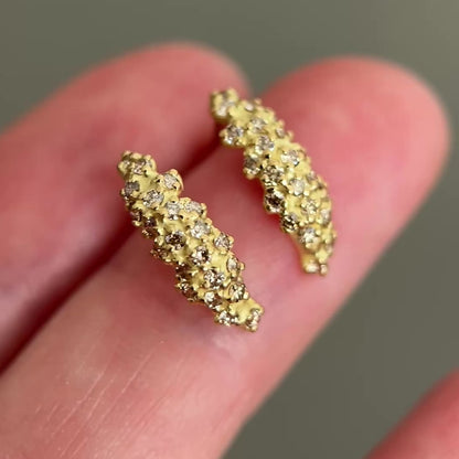 Champagne Diamond Tideworn Demi Hoops