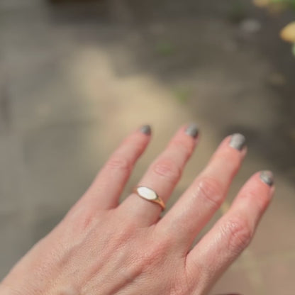 Elongated Summit Signet Ring