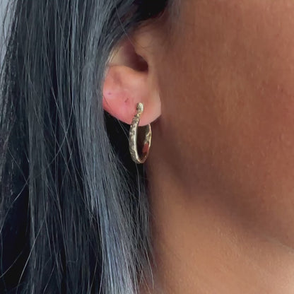 Small Gold Urchin Hoops