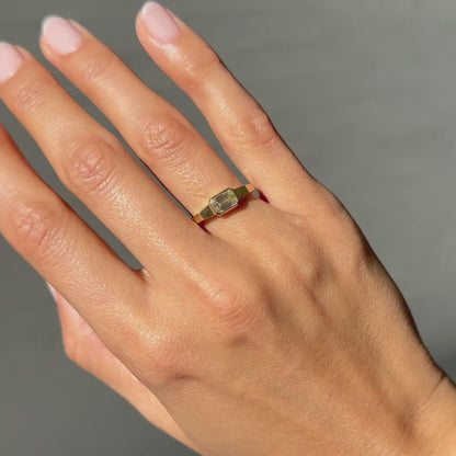 Emerald Cut Mojave Ring