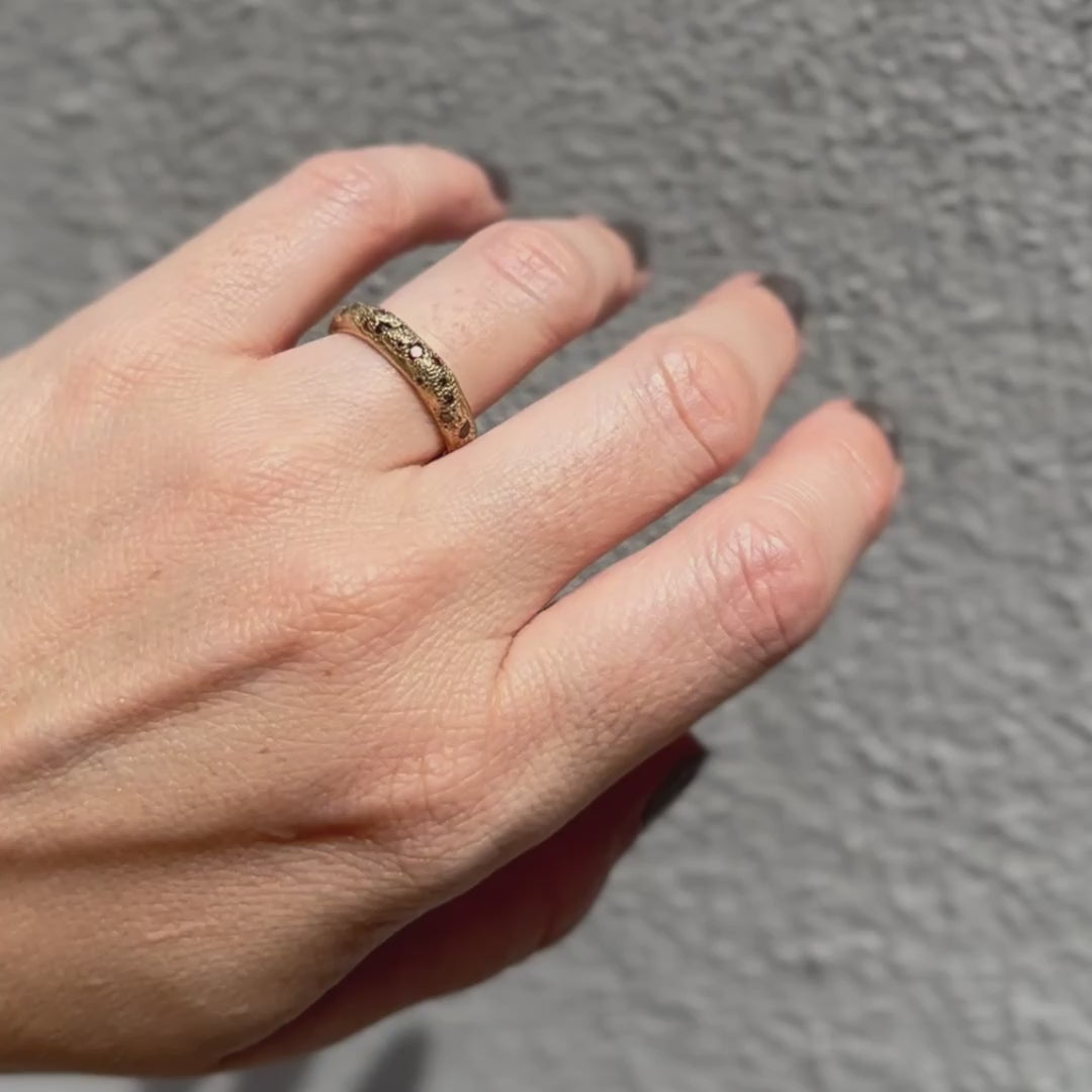 【HYERES LOR】Champagne Full Moon Duo Shine Ring HYERES LOR】25SS☆ Champagne Full Moon SL W Duo Shine Ring